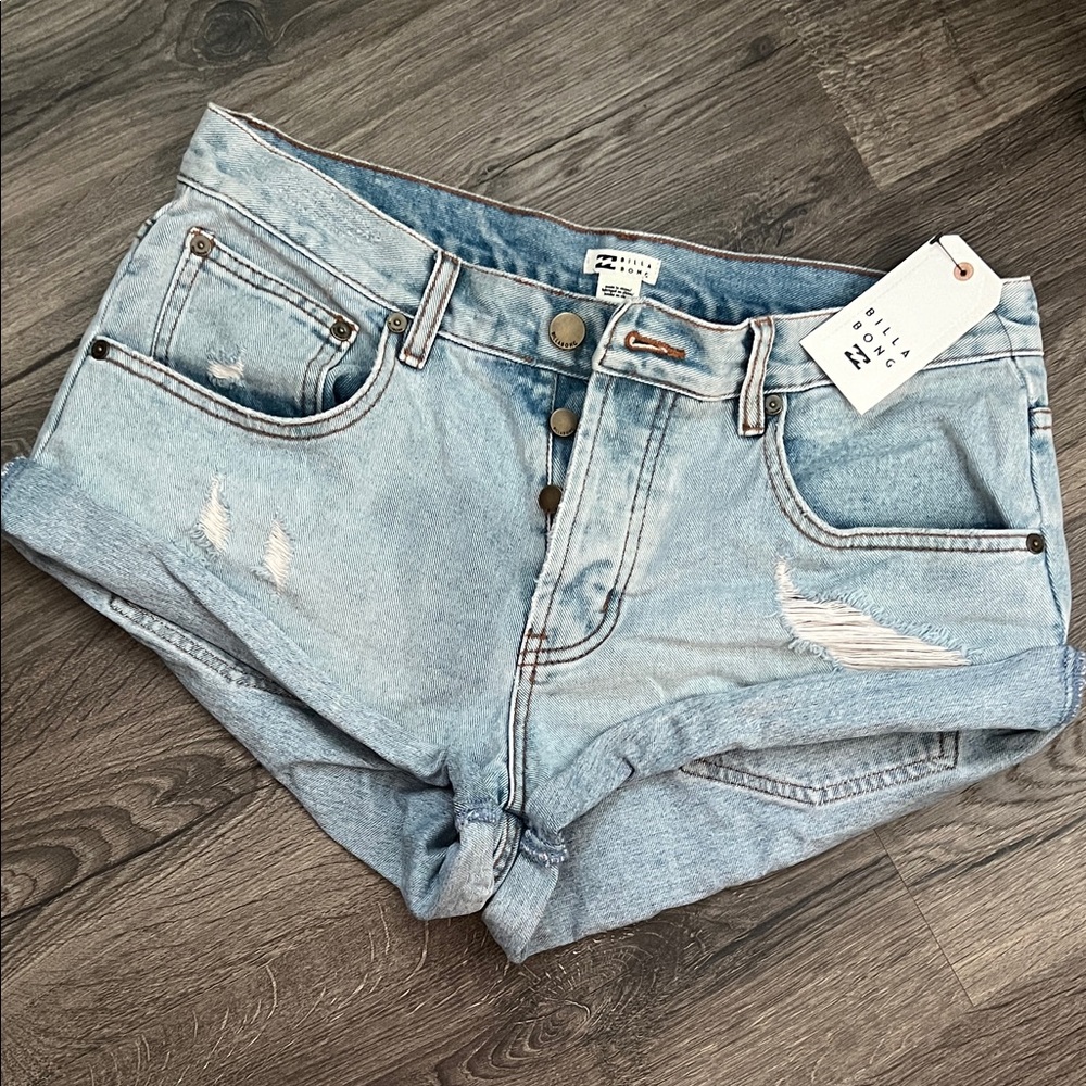 Billabong Faded Blue Denim Shorts